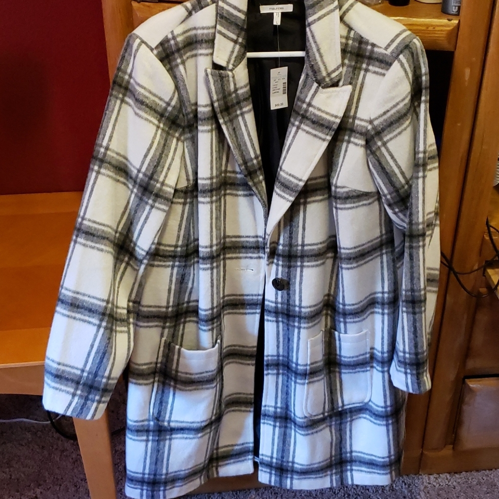 Maurices Plaid Duster Jacket